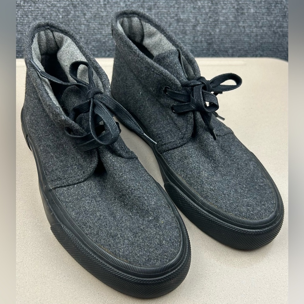 FRYE Ludlow Wool Chukka Boot Men's Size 7 Dark Grey Canvas Lace Up Hi Top